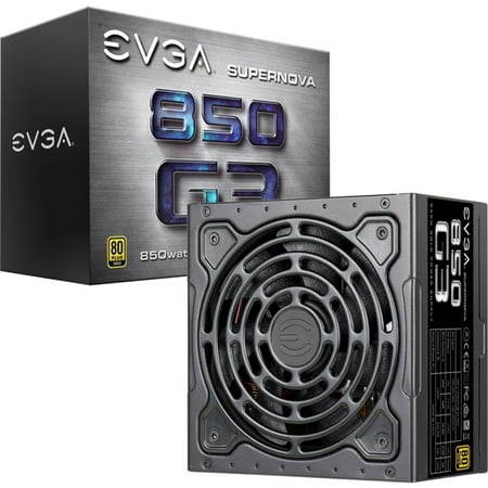 EVGA Supernova 850 G3, 80 Plus Gold 850W, Fully Modular, Eco Mode with New HDB Fan, 10 Year Warranty, Includes Power ON Self Tester, Compact 150mm Size, Power Supply