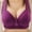 Purple, variant on Patlollav Womens Plus Size Women Bra Soild Wire Free Underwear One-Piece Bra Everyday Back Buckle Underwear