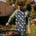 thumbnail image 4 of Blue Cartoon Unicorn Dessert Heart Star Apron-Garden Aprons for Women with Pockets-Cotton Linen Waterproof Kitchen Cooking Gardening Aprons Adjustable for Kitchen,Cooking,BBQ and Salon 33x27 Inch, 4 of 7