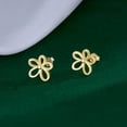 thumbnail image 6 of Solid 925 Sterling Silver Flower Stud Earrings for Women Teens Hollow Flower Stud Earrings Spring, 6 of 14