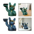 thumbnail image 4 of 2 piezas resina reloj soporte perro estatuilla hogar noche pendiente pendiente bandeja Hugo Ver soporte de exhibición, 4 of 7