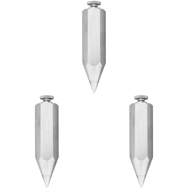 Plumb Bob General Tools 790-12, acero hexagonal, 340 g (paquete de 3)