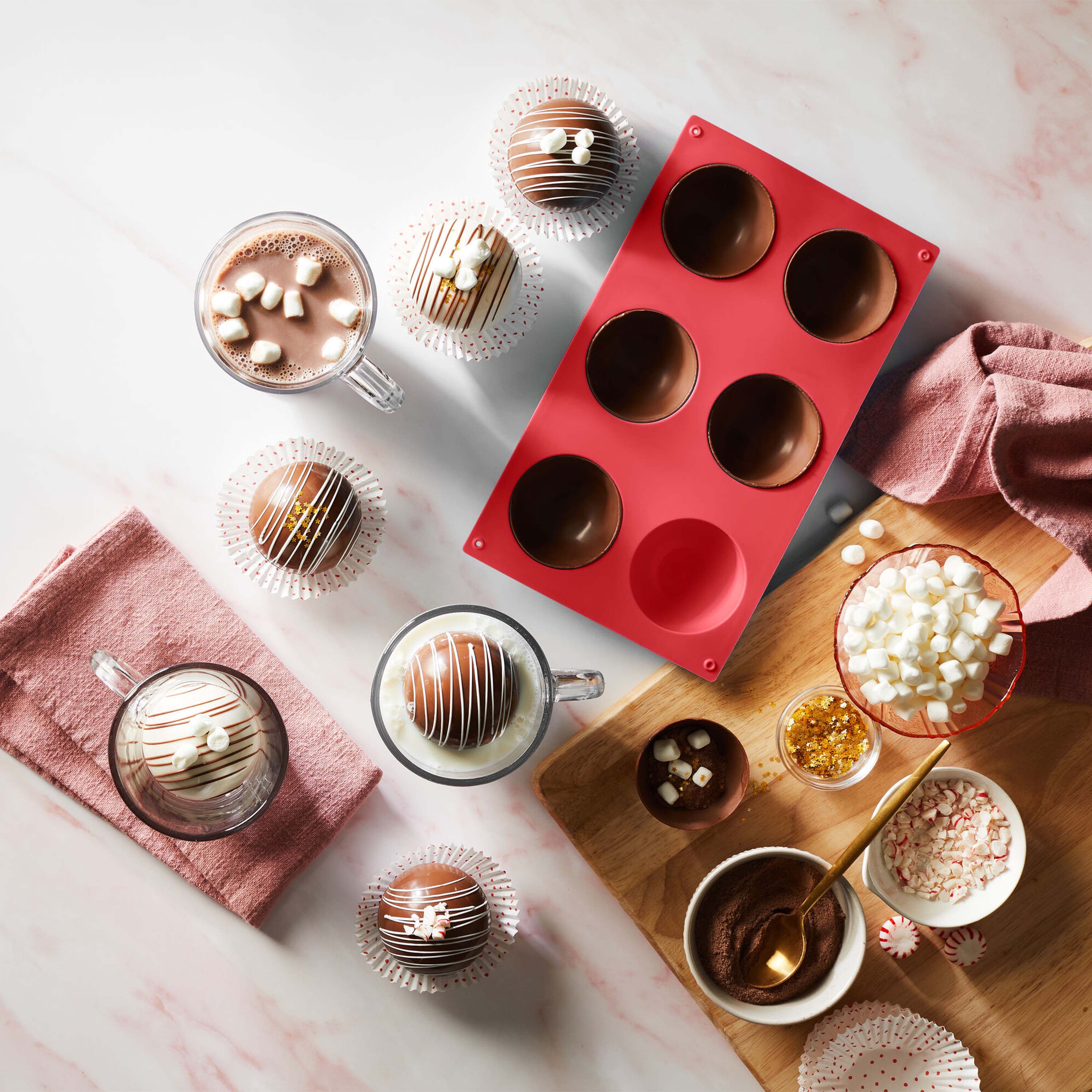 Chef'n Set of 2 (Makes 12) Silicone Hot Coco Bomb Molds