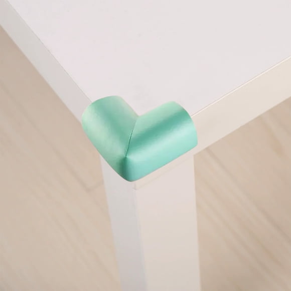 Protège-éponge d'Angle de Table / Coussin de Sécurité Doux pour Meubles / Convient à Table Basse, Lit, Angle Droit / Installation Facile, Réutilisable / 15x4x3 cm / Coton et Lin / Rose, Bleu, Vert / Lot de 1