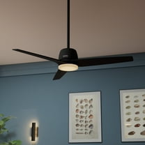 Hunter - Malden Indoor Ceiling Fan With Light, Remote, 52-inch, Matte Black, Casual-style, 3-speed WhisperWind Motor, 53546, for Living Rooms, Bedrooms
