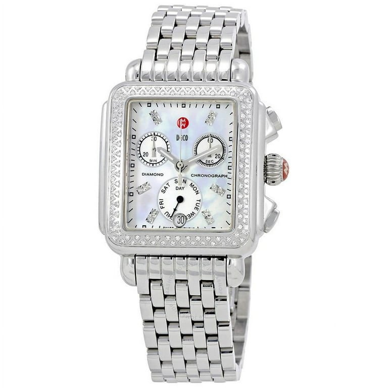 Michele deco day diamond ladies 33mm watch Clearance