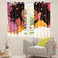 thumbnail image 5 of Erosebridal Black Blackout Curtains Black Women Curtains & Drapes, Rainbow Hearts Curtains American African Black Out Curtains, Have a Good Night Window Drapes Woman Home Decorative, 5 of 6
