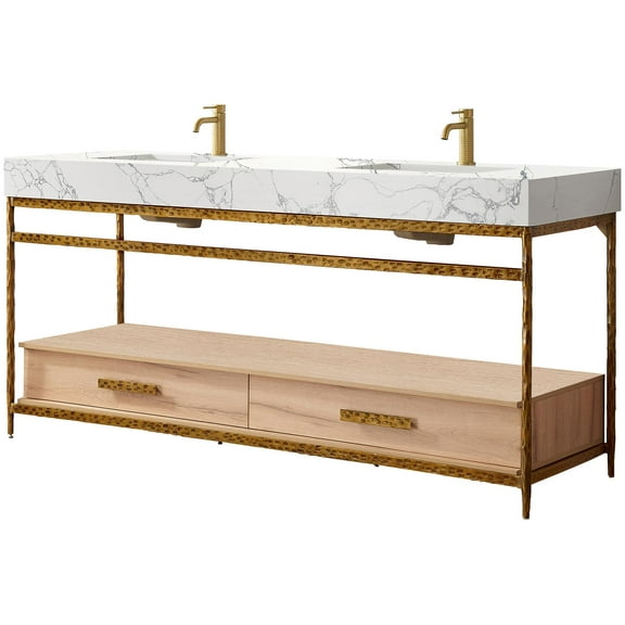 Miseno Mv-Dhak72y-Ph Dhaka 72" Free Standing Double Basin Vanity Set - Wood