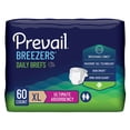 thumbnail image 3 of Prevail Breezers Briefs, Incontinence, Disposable, Ultimate Absorbency, XL, 15 Count, 4 Packs, 60 Total, 3 of 8