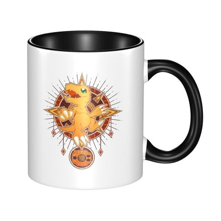 

Digimon Crests Ceramic Coffee Mug 11 OZ Ceramic Coffee Mugs Black Coffee Mug Restaurant Coffee Cups for Coffee Tea Cappuccino Cocoa Cereal