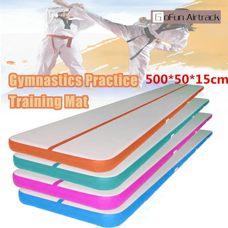 Inflatable Gymnastics Tumbling Mats Air Track Floor Airtrack Tumbling Yoga Mat Practice Training Pad For Home Use, Gymnastics Training, Beach