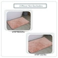 thumbnail image 4 of Royal 2-Piece Microfiber Bath Rug Set, Non-Slip Rubber Backing, Ultra-Absorbent, Quick-Dry, Machine Washable Plush Bathroom Mats for Shower and Tub, Soft Comfort, Coral, 4 of 11