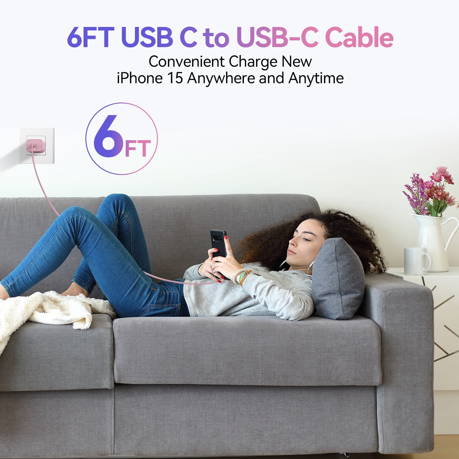 Charger for iPhone 17 16 15 Charger Fast Charging iPhone 15 Pro Max Charger 6FT 2-Pack iPad Pro Compatible with iPhone 17/Pro/Pro Max/17 Air/ 16/16 Pro/16 Pro Max/15/Plus/Pro/Pro Max,iPad Pro
