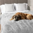thumbnail image 6 of PetAmi WATERPROOF Dog Blanket For Large Dog, Queen Size Calming Pet Blanket Couch Cover Protector, Sherpa Faux Fur Cat Throw for Sofa Furniture Bed, Soft Fluffy XL, 90x90 Light Gray, 6 of 9