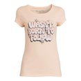 thumbnail image 5 of Wound Up Juniors Wasn't Born To Follow Short Sleeve Graphic T-Shirt, 5 of 5
