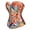 Earthycolors, variant on Women Renaissance Print party Corset Bustier Top Red 3XL