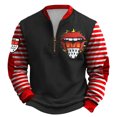 thumbnail image 1 of Camisa de Manga Larga de Poliéster Hombres Camuflaje Imprimir Media Cremallera Pullover Cuello Redondo Top, Hombres Camisas de Manga Larga Desgaste Al Aire Libre Casual, 1 of 6