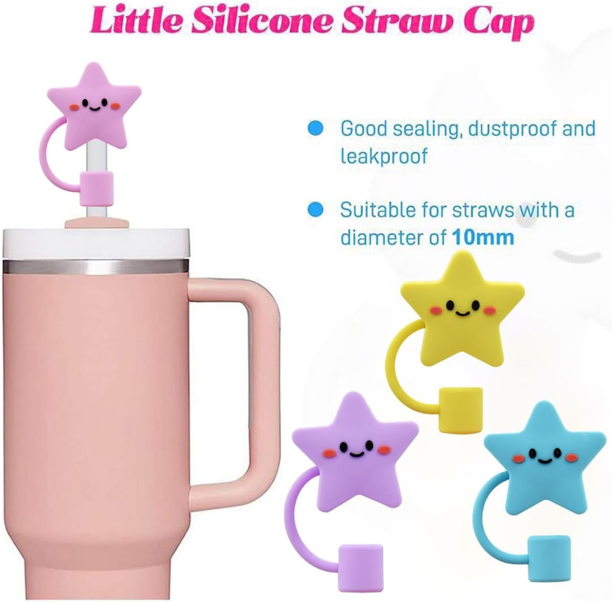  36Pcs Straw Covers Cap For Stanley 40&30 oz Tumbler Pink Preppy  Straw Topper Reusable Drinking Straw Tips Lids for 10mm Straws Stanley Cup  Accessories: Home & Kitchen