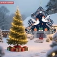 thumbnail image 2 of Metal Hanging Christmas Tree Wind Spinner - Festive Design with Snowmen Stars Candy Canes & Holly for Garden Decor, 2 of 7
