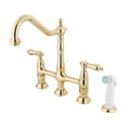 thumbnail image 2 of Kingston Brass KS1271AL Heritage Kitchen Faucet with ABS Sprayer, 8-3/4-Inch, Polished Chrome, 2 of 4