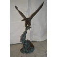 thumbnail image 6 of Nifao Flying Eagle on Wave Bronze Statue – Garden Outdoor Decor Sculpture, 25"L x 35"W x 57"H, 6 of 11