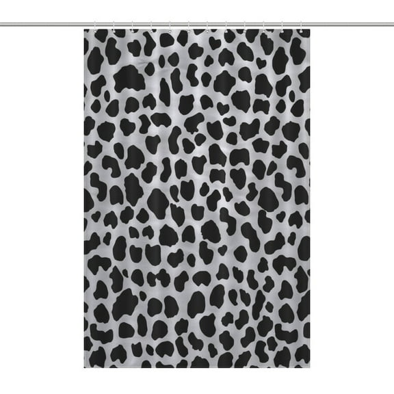 Leopard Print Pattern Shower Curtain Modern Home Bathroom Bathtub Decor Waterproof Fabric with 12PCS Hooks