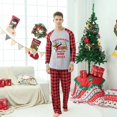 thumbnail image 3 of Pijamas familiares a juego de Navidad, conjunto de pijamas de Dachshund a través de la nieve, gris, 2023, 3 of 4