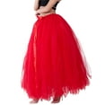 thumbnail image 2 of Seyurigaoka Women's Long Tulle Pleated Skirt Fluffy A-Line Mesh Maxi Skirts Princess Tulle Skirt Solid Color Adjust Tie Up Waist Bubble Long Skirt, 2 of 9