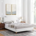 thumbnail image 3 of Modway Liva Modern Performance Velvet King Bed - White Finish, 3 of 12