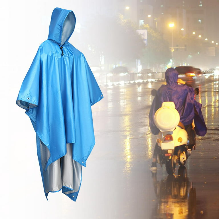 filter Spænde længde Rain Poncho Tarp Reusable Jacket Raincoat Lightweight Shelter for Adult  Unisex Outdoor Blue - Walmart.com
