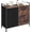 Transitional, variant on 3-Drawer Laundry Sorter with Wooden Tabletop, Metal Frame Laundry Hamper with Shelf and Removable Dirty Clothes Bag, Rustic Brown & Black Storage Organizer