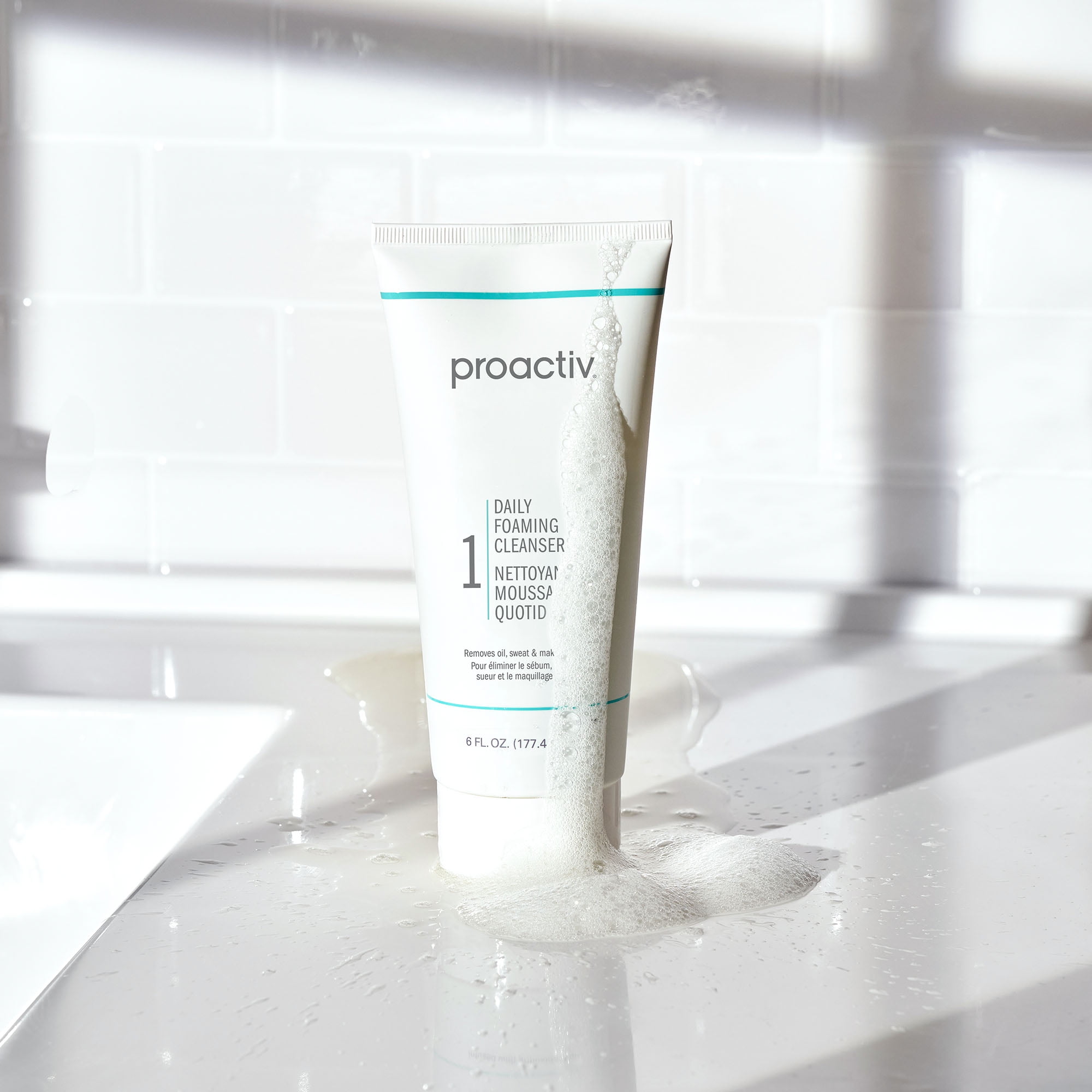 Proactiv Daily Foaming Cleanser for Acne-Prone Skin, Oil & Makeup Remover, Brightening Face Wash, Paraben-Free, Targets Post-Acne Dark Marks, 6 Fl Oz