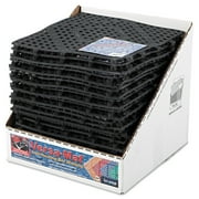 San Jamar VM5280BK Versa-Mat 12 in. x 12 in. x 0.25 in. Bar-Shelf Plastic Liner - Black (24/Carton)
