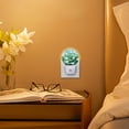 thumbnail image 2 of Night Light Plug into Wall,Dusk to Dawn Sensor Auto-On/Off for Bathroom, Hallway,Kids Room-White Lotus Flowers And Green Leaves On The Water Surface, 2 of 4
