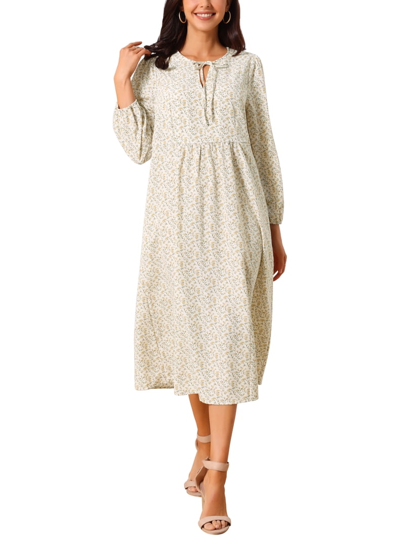 knee length dresses for ladies Orange Embellished Floral Flutter Sleeve Midi Dress