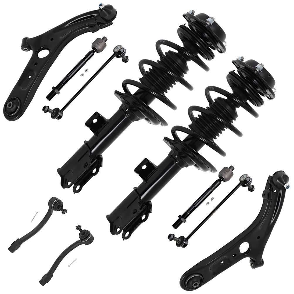 SCITOO Strut Shock for 2011-2016 for Hyundai Elantra Front Complete Struts Assembly Control Arm and Ball Joint Assembly Stabilizer Bar Link Kit Tie Rod End - 10pcs