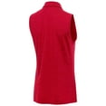 thumbnail image 3 of Women's Antigua Heather Red Atlanta Dream Layout Sleeveless V-Neck Polo, 3 of 3