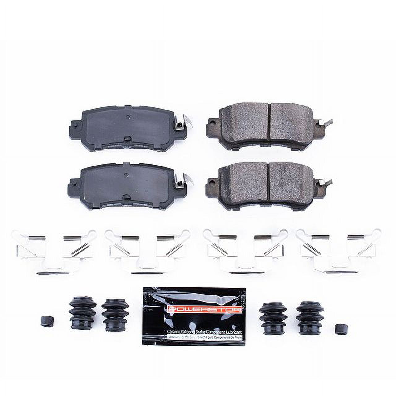 Power Stop Z23-1624 Z23 Evolution Sport Carbon Fiber-Ceramic Brake Pad with Hardware-Rear