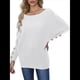 thumbnail image 3 of Suéter de Punto de Color Liso con Hombros Descubiertos y Larga para Mujer, Estilo Informal, Holgado y Moderno para Otoño XXL, 3 of 8