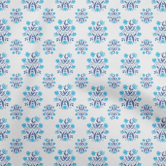 oneOone Cotton Poplin Sky Blue Fabric Block Diy Clothing Quilting Fabric Print Fabric By Yard 56 Inch Wide-TC