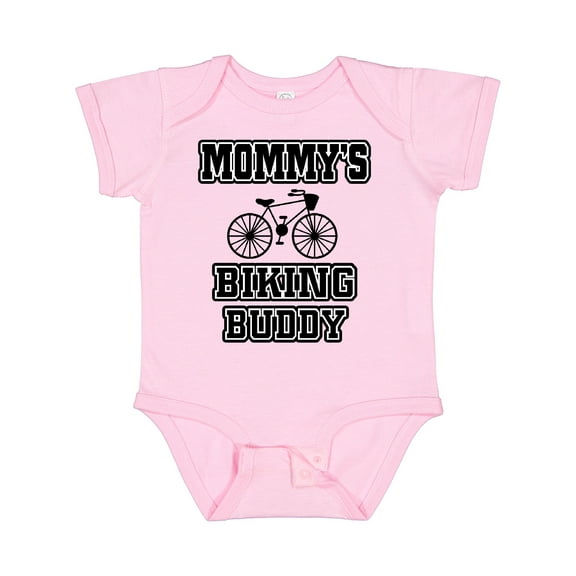Inktastic Mommys Biking Buddy Boys or Girls Baby Bodysuit