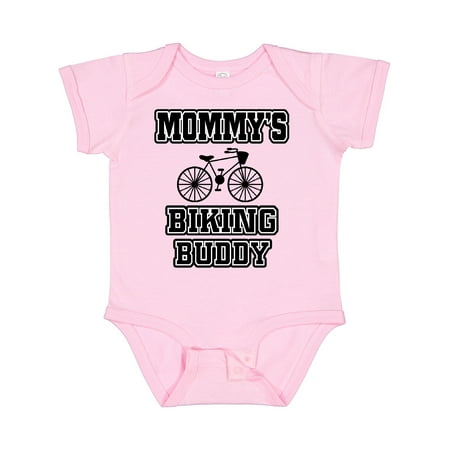 Inktastic Mommys Biking Buddy Boys or Girls Baby Bodysuit