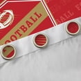 thumbnail image 4 of Feelyou Eat Sleep Sports Blackout Curtains Set of 2 (52x84 Each), Red Peru Football Helmet Window Curtains, Teens Kids Boys Girls Curtains and Drapes, Living Room Curtains Decor, 4 of 6