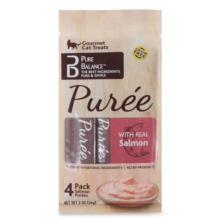 (3 pack) (3 pack) Pure Balance Purée with Real Salmon Gourmet Cat Treats, 4 count, 2 oz