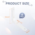 thumbnail image 2 of Uxcell 4Pcs Soportes de Estante Flotante, Soportes de Estante de Pared de 4 x 4 Pulgadas, Soportes de Acero para Estantes de Madera, Gabinetes, Blanco, 2 of 6