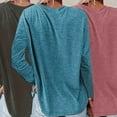 thumbnail image 2 of MORTTIC Women's 3-Pack Plus Size Long Sleeve Crew Neck T-Shirts, Loose Fit Basic Casual Tee Tops Black Blue Fuchsia，2XL, 2 of 12