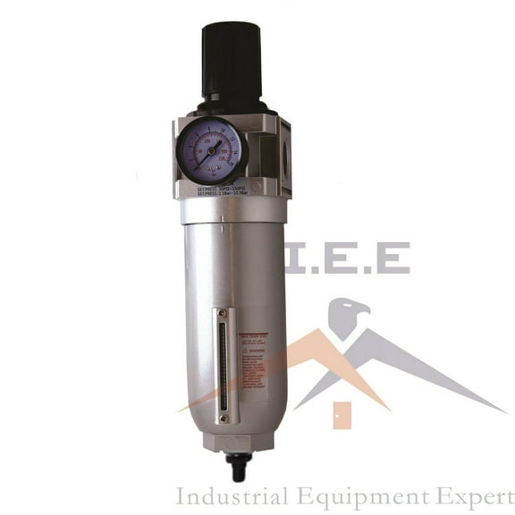 1" HIGH FLOW Air Pressure Regulator & Filter Water Trap & AUTO DRAIN