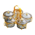 thumbnail image 2 of yotijay Appetizer Serving Tray Candy and Nut Dishes Luxury Dry Fruit Tray with Lid Snack gray, 2 of 9