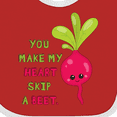 thumbnail image 4 of Inktastic You Make My Heart Skip a Beet Boys or Girls Baby Bib, 4 of 4