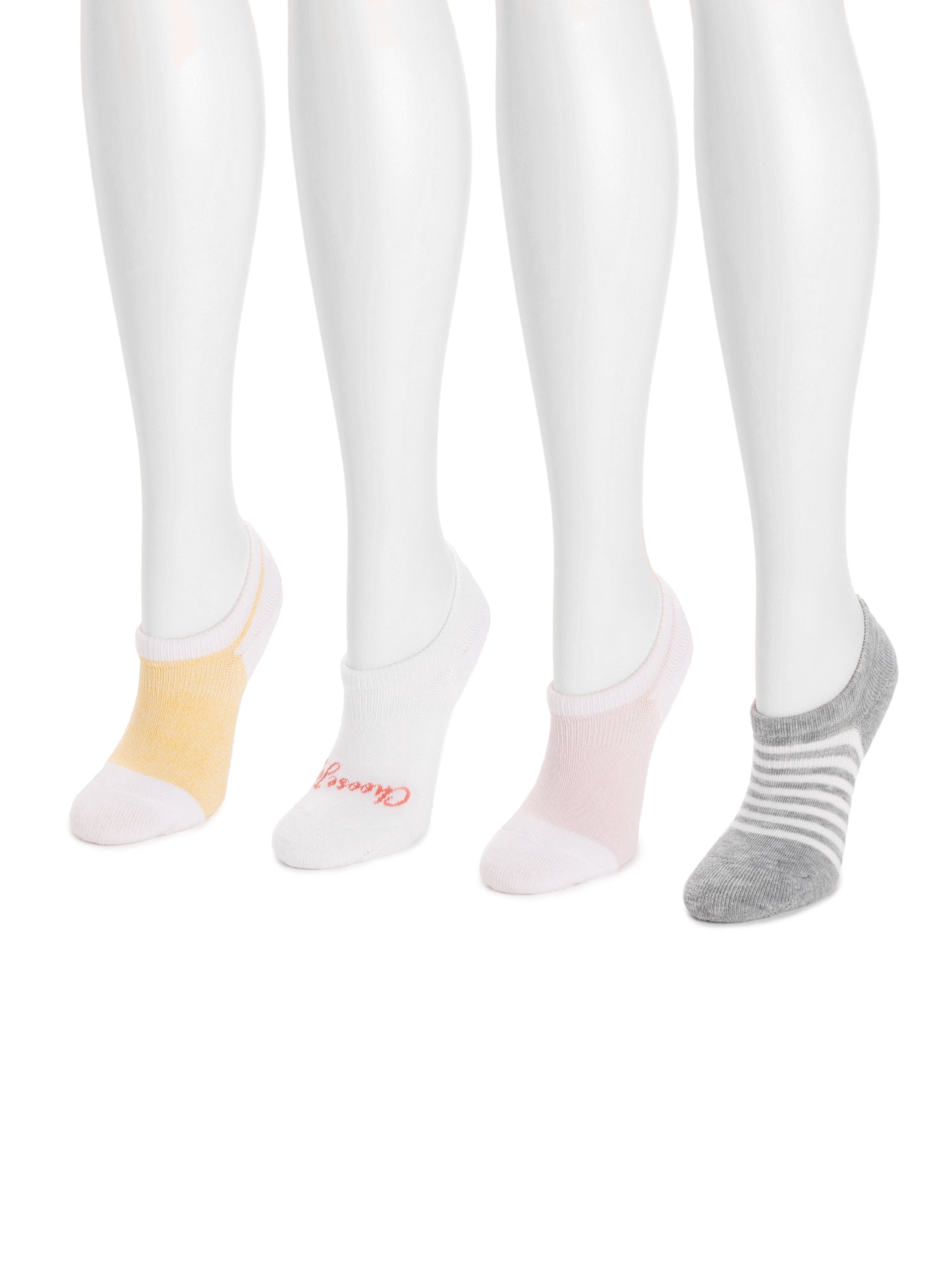 MUK LUKS Women's Dream Step No-Show Liner Socks, 4 Pair Pack